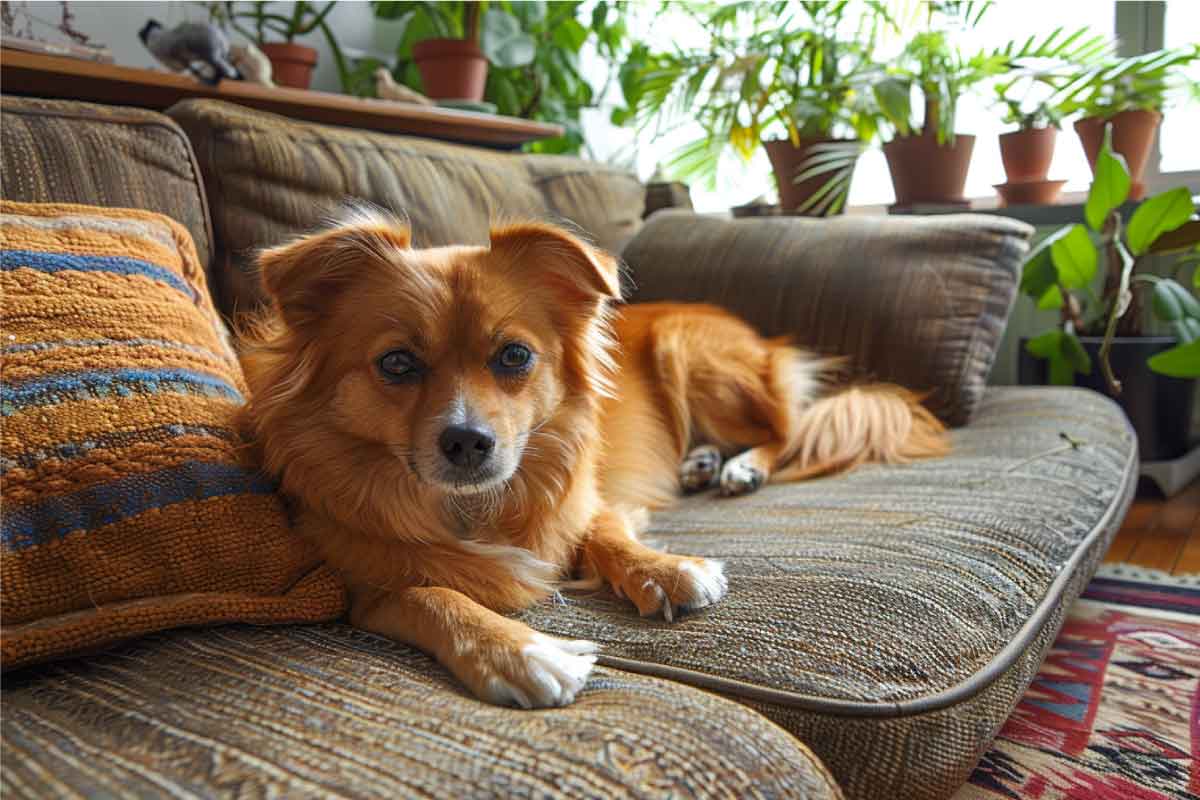 A_cozy_modern_home_interior with pet