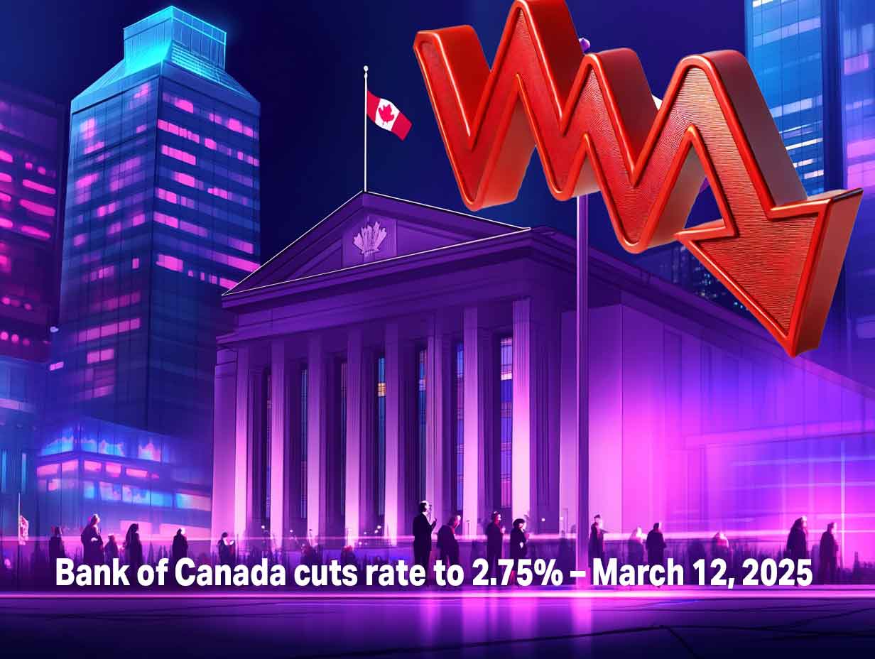Bank of Canada cuts rate to 2.75% – March 12, 2025